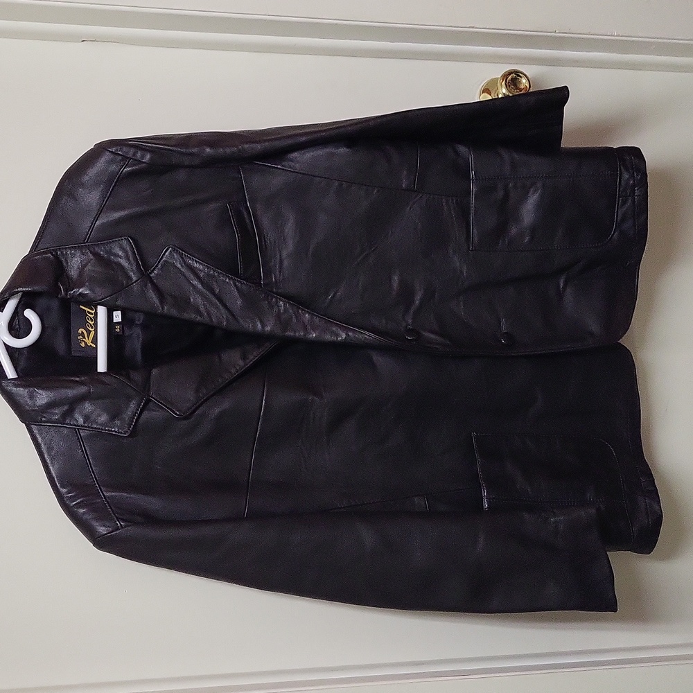 Vintage Reed Black Quality Leather Jacket